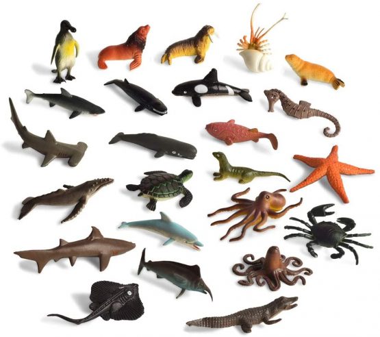 BOHS Assorted Sealife Creature Figures - Marine Ocean Sea Fish Animals Toys