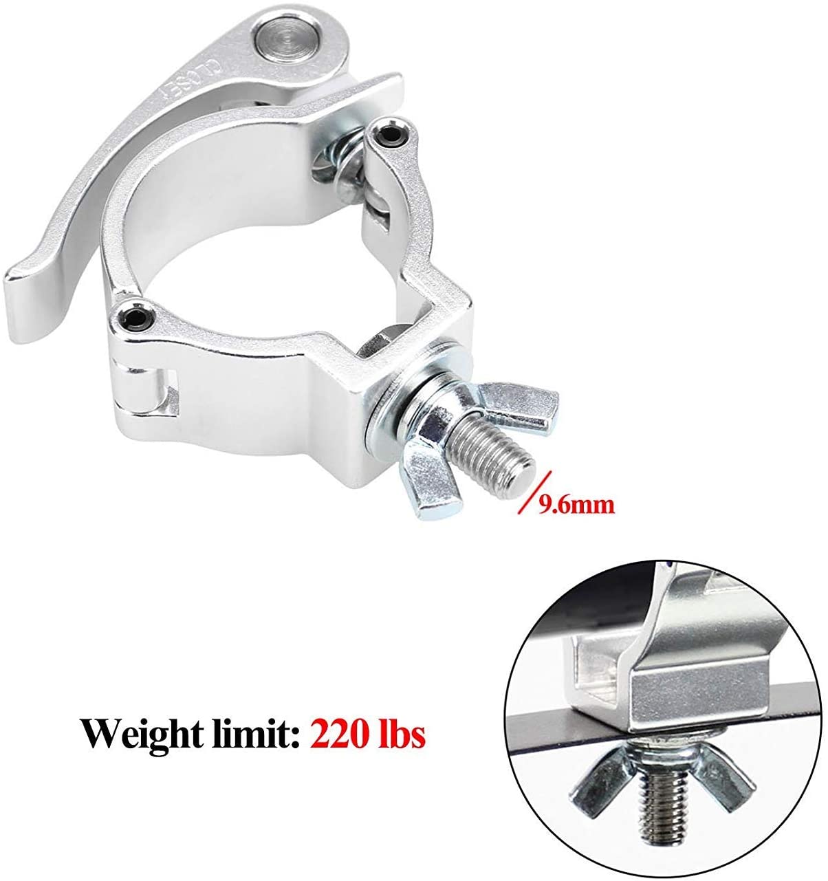 TSSS 5 Pcs 2 Inch Quick Lock Quick Release Stage Lighting Mount Clamp