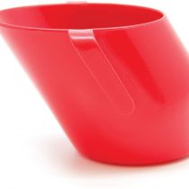 Doidy Cup - Training Sippy Cups for Toddlers & Babies - Unique Slanted Design Two Handles Baby Beaker - Great Weaning Cup for Milk, Water & Juice - Use from 3-6 Months to Toddler (Red)