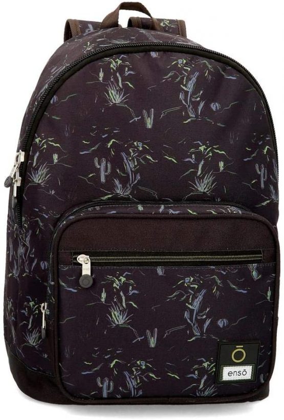 Enso West Backpack Adaptable to Trolley Black 31x42x15 cms Polyester 23.94L