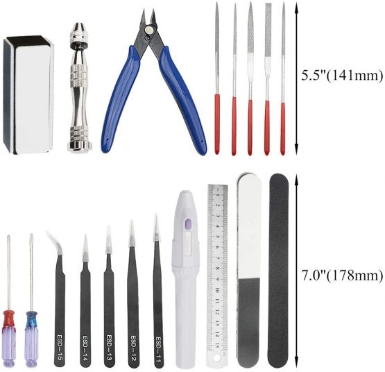 WMYCONGCONG 31 PCS Gundam Model Tools Kit Modeler Basic Tools Hobby Building Tools Kit for Buildings Cars Airplanes Model Assemble Building Repairing Fixing - Image 2
