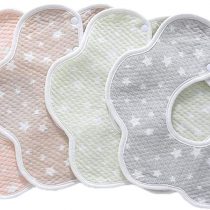Baby Bibs, Waterproof, Washable, General Girl Boy Drooling and Teething Scarf Bib Button