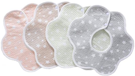 Baby Bibs, Waterproof, Washable, General Girl Boy Drooling and Teething Scarf Bib Button