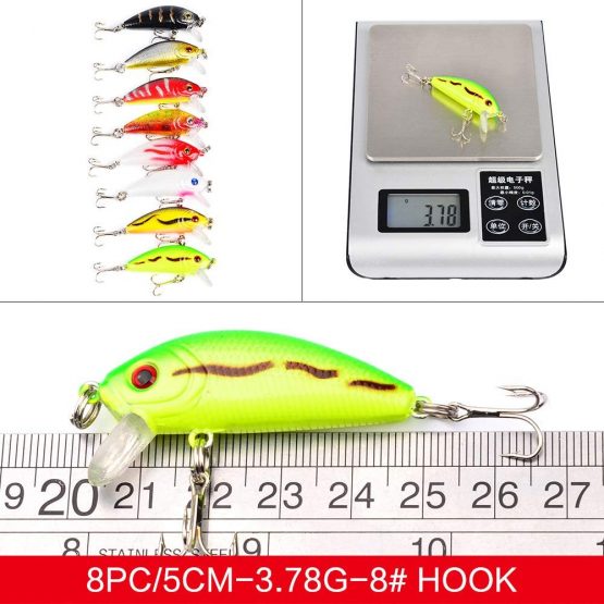 CHSEEO Fishing Lure Kits 53pcs Fishing Lure Set Fishing Baits Kit With Fishing Tackle Box Including Swimbaits Crankbaits Spinnerbaits Artificial Lures for Freshwater Saltwater Fishing #5 - Image 3