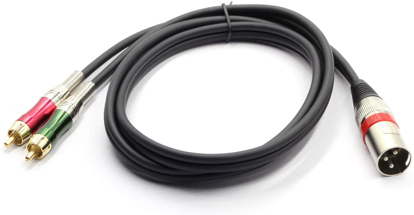 SiYear XLR to 2 x Phono RCA Plug Adapter Y Splitter Patch Cable - Image 2
