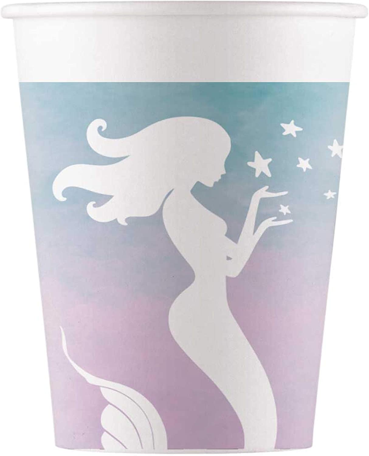 Procos Partyware Elegant Mermaid Paper Cups 200ml 8CT, Pink, 8 Stück (1er Pack)