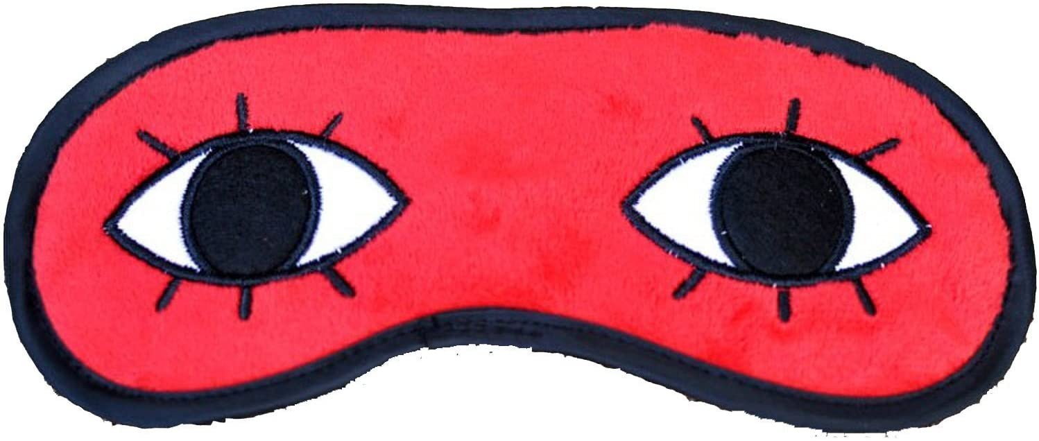 JIAHAO Gintama Okita Sougo Sleep Mask Eyeshade Eye Mask Japanese Anime Cosplay, Red and Black