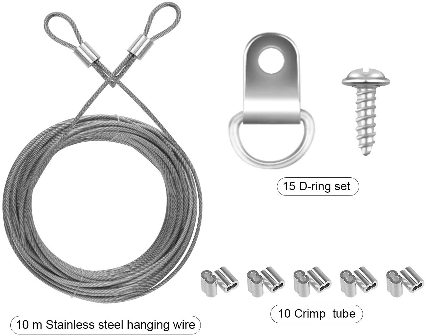 TUPARKA 2mm x 10m Stainless Steel Picture Hanging Wire Picture Cord for