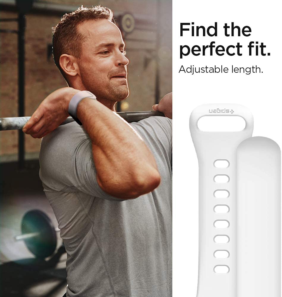 Spigen Silicone Fit Designed for Apple Watch Strap for 44 mm/42 mm Series 6/SE/5/4/3/2/1 - White, 44mm - Image 4