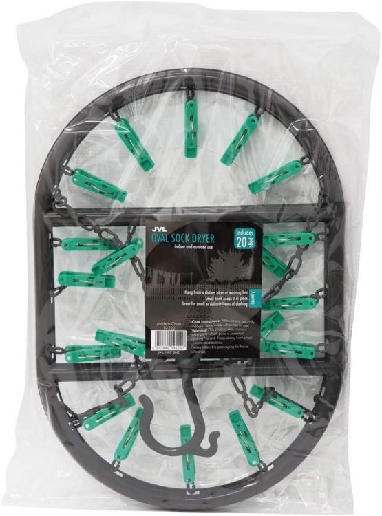 JVL 20-Piece Peg Oval Sock Dryer - Image 2