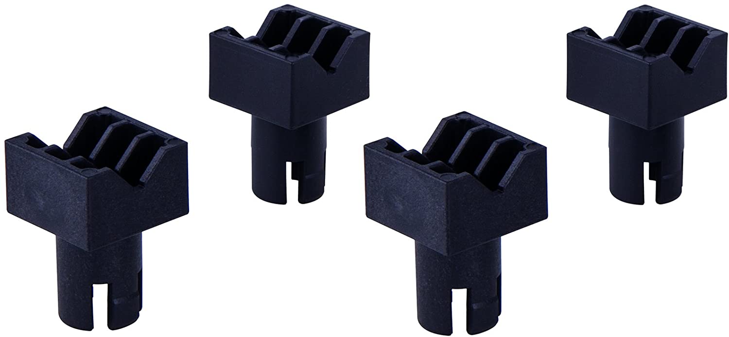 wolfcraft 4 Clamping Jaws for securing workpieces Horizontally I 6172000 I Plastic Jaws for securing workpieces Horizontally on All Tables with 20 mm bore Holes