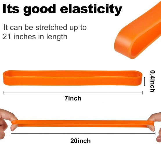 7 Inch Silicone Large Rubber Bands Planner Elastic Bands Elastic Thick Rubber Wrapping Bands for Books, Crab Traps, Art, Cooking, Wrapping, Exercise, Bag Wraps, Heat, Cold, UV (10 Pieces) - Image 2
