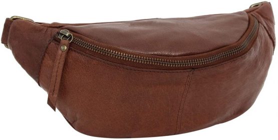 Gusti Cillian Leather Chest Bag Waist Bag Waist Bag Waist Bag Neck Pouch Zip Women Men, black - silver (Black) - 2G61-48-6s