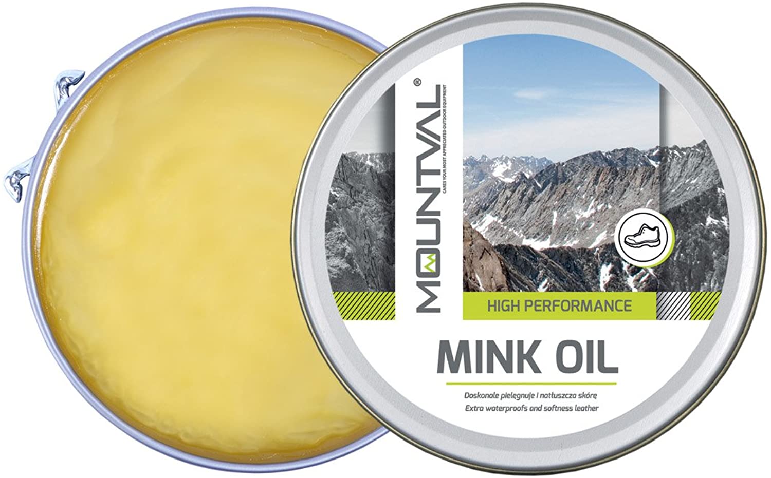 Mountval Mink Oil, Quality Shoe Dubbin Oil, Nourishes Waterproofs And Protects Outdoor Shoes Made Of Leather