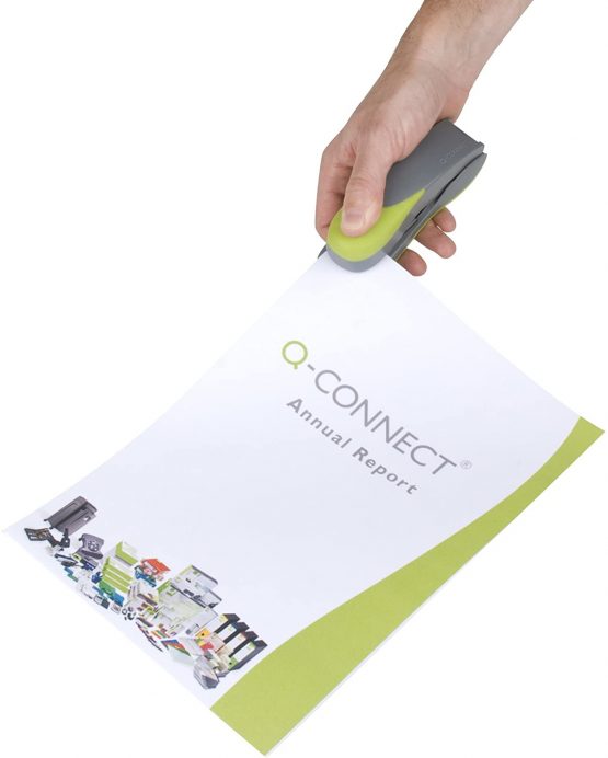 Q Connect Softgrip Half Strip Stapler - Green - Image 2