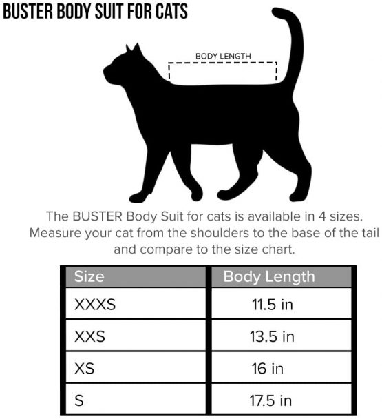 Buster Body Suit Easygo for Cats, XX-Small, 33.0cm - Image 2