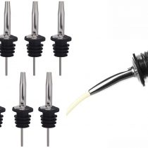 Gankarii Pack of 6pcs Stainless Steel Freeflow Pourer Spirit Pourer, Drinks Pourer, Oil Pourer, Bottle Pourer