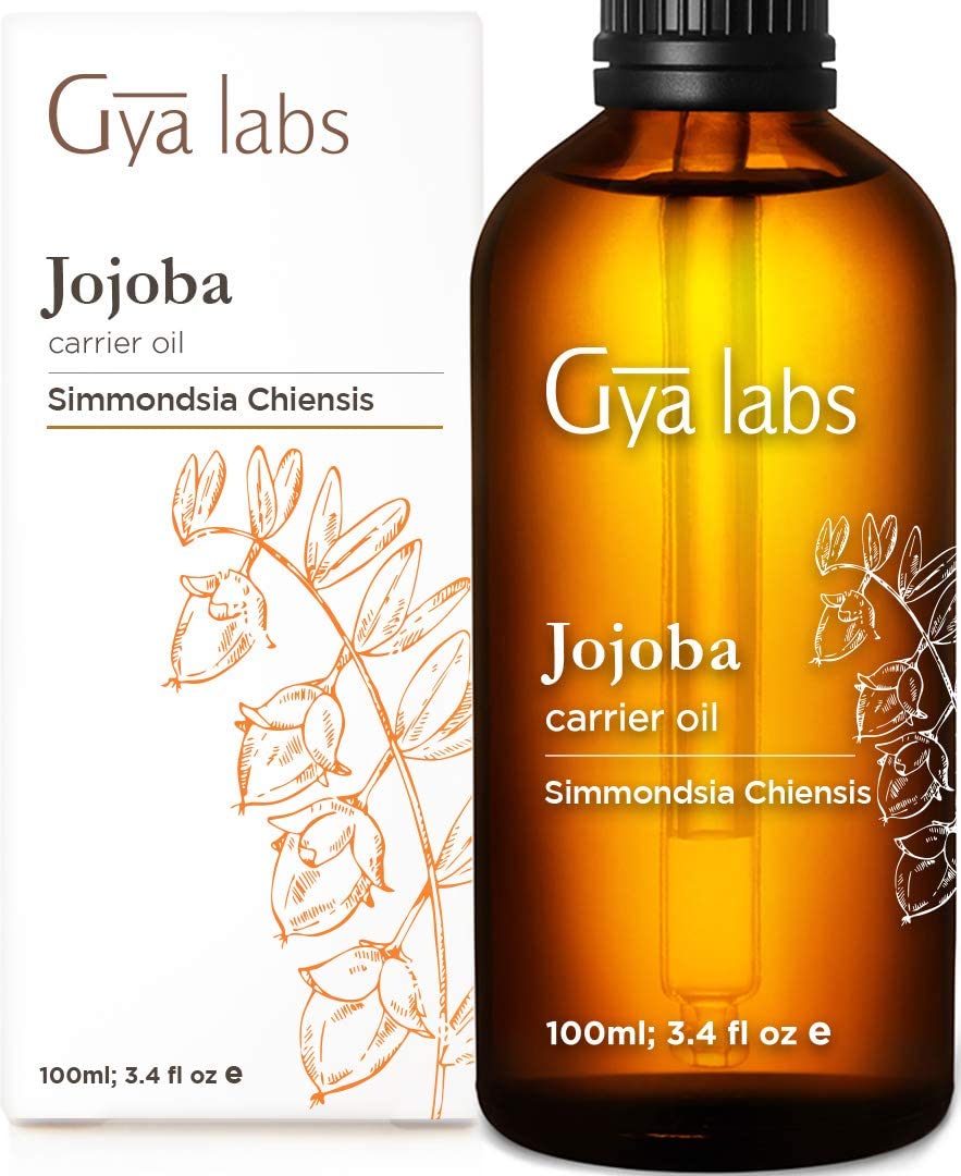 Gya Labs Organic Jojoba Carrier Oil for Skin, 100% Pure Natural Jojoba Oil Organic Unrefined, Jojoba Oil for Hair Body