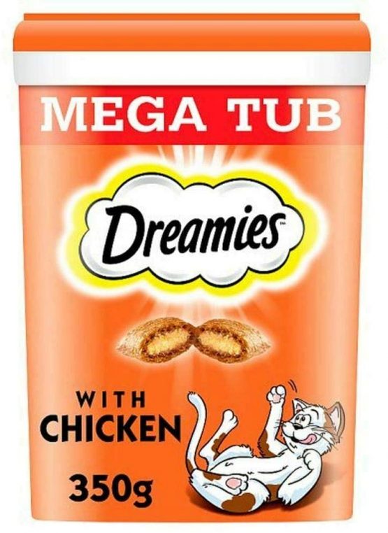 Dreamies Chicken Treats Mega Tub (350g) (May Vary)