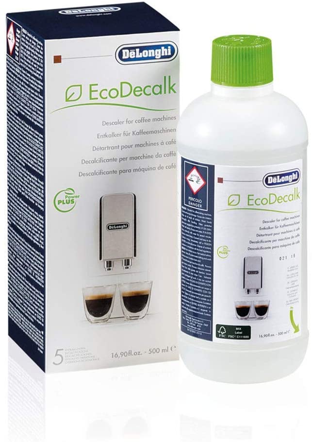 De'Longhi EcoDecalk Descaler DLSC500, 5 Decalcification Doses, Coffee Machine Descaler, Coffee Machine Maintenance Accessory