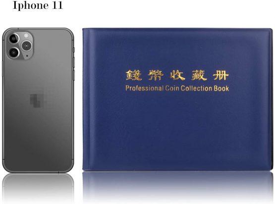 TUPARKA 2 Pack Coin Collection Album 480 Coin Holders Can Hold 50P and 2 Pound Coins (Black and Blue) - Image 4