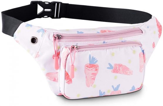 HAWEE Sport Waist Bag Fanny Pack Unisex Lightweight Bum Bag Waist Pack Fanny Bag Multicolor Running Pouch with Adjustable Belt and Headphone Jack for Men Women Outdoor Travel Hiking Jogging Cycling