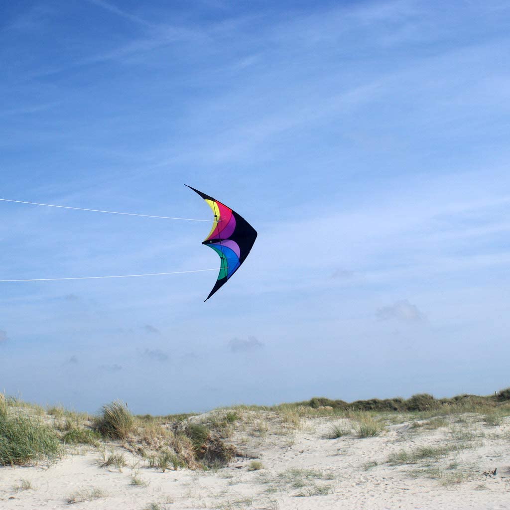 Wolkenstürmer Stunt Kite Flip Rainbow - 2-Line Sports Stunt Kite - Beginner & Advanced User (140 cm), No Size - Image 3