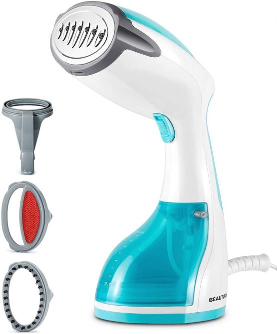 BEAUTURAL 1200W Clothes Steamer Handheld Portable Garment Steamer for Home and Travel, Vertically and Horizontally Steam, 30s Fast Heat-up, Auto-Off, 260ml High Capacity Water Tank