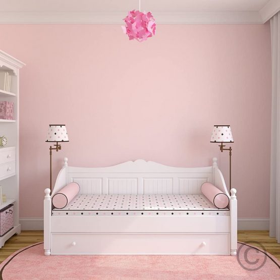 Beautiful Modern Bright Pink Coloured Butterflies Ceiling Girl's Chandelier Pendant Bedroom Light Lamp Shade - Image 3