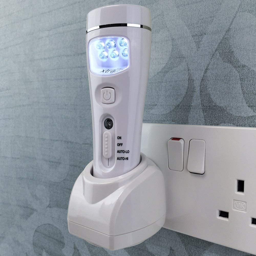 Xtralite NiteSafe Maxi Rechargeable Night Light - 4 Function LED Nightlight, Power Failure Light, Torch and Worklight - Image 2