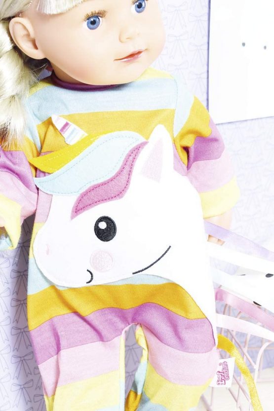 Dolly Moda 870501 Einhorn Strampler 43cm Unicorn Romper, Size 43 cm, Colourful - Image 2