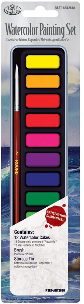 Royal & Langnickel Mini Tin Watercolour Painting Art Set, Multicolour