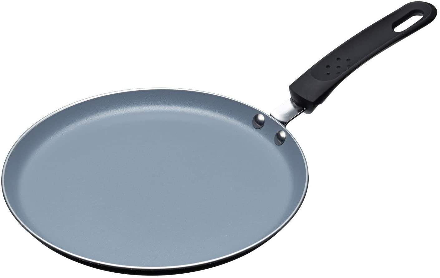 MasterClass MCCPCER24 Eco Induction Crepe / Pancake Pan with Healthier Chemical Non Stick, Aluminium / Iron, Black / Blue, 24 cm