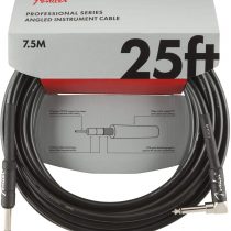 Fender Professional Series - Instrument Cables - 25' (BQ 6) 7.5 Metre,Black (Angled)