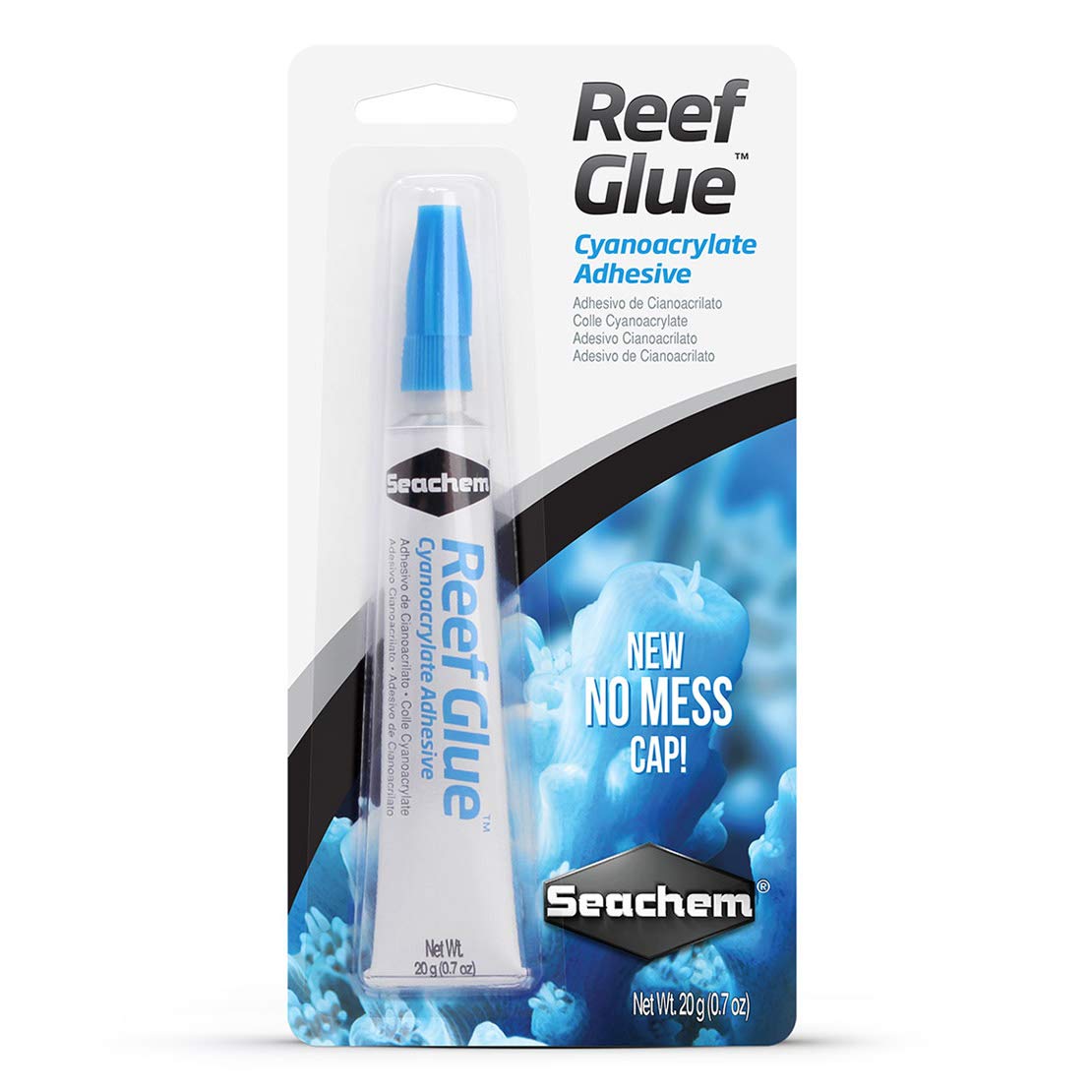 Seachem 67131150 Reef Glue Cyanoacrylate Gel Coral Frag Mounting, 20g, Clear/Transparent, Pack of 1