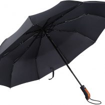 Windproof Travel Umbrella 10 Ribs Unbreakable Auto Open Close Waterproof Rustproof Canopy Automatic Folding Compact Portable Umbrellas for Men and Women