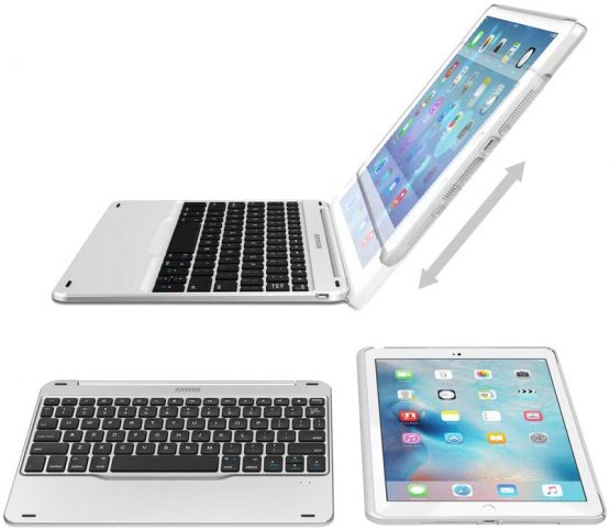 Arteck iPad 9.7-inch (iPad 6, 2018 / iPad 5, 2017) Keyboard, Ultra-Thin Bluetooth Keyboard with Folio Full Protection Case for Apple iPad 9.7 iPad 6, 5 and iPad Air 1 with 130 Degree Swivel Rotating - Image 4