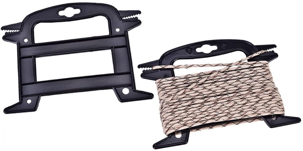 Paracord Winder, Dilwe 5Pcs Portable Rope Organizer Spool Tool for Tangle-Free Line Management, Black - Image 2