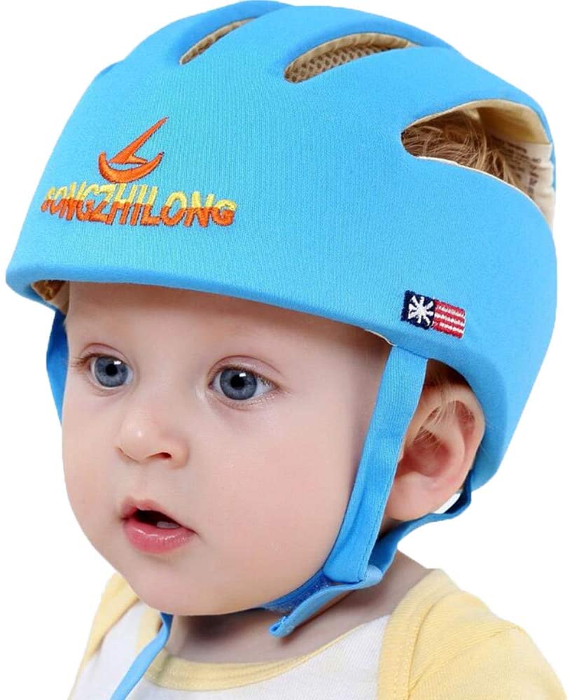 IULONEE Baby Helmet, Baby Head Protector Helmet Crawling Walking Helmets Headgear Toddler Protective Hat for Infant Boys Girls Blue - Image 2
