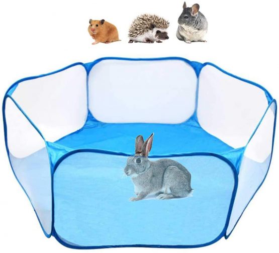 Small Animal Playpen Portable Pet Cage Tent Outdoor Exercise Fence Pop-Up Yard Fences Play Pen for Guinea Pig, Rabbits, Hamster, Chinchillas and Hedgehogs - Image 2