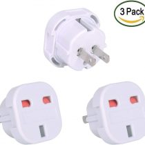 eeQiu 【3 Packs】 UK to USA Travel Adapter suitable for US, Australia, Canada, Mexico,Thailand, Philippines, China, Japan, Vietnam -See Description