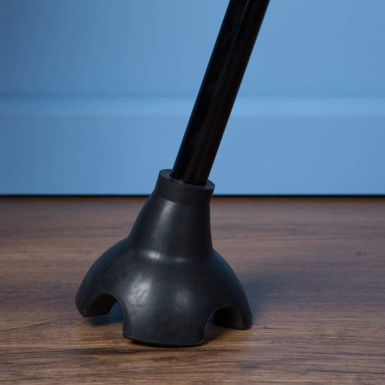 Blue Badge Co Freestanding Adjustable Folding Walking Stick All-Terrain Cane Black Non-Slip 4 Point Rubber Ferrule Base - Image 4