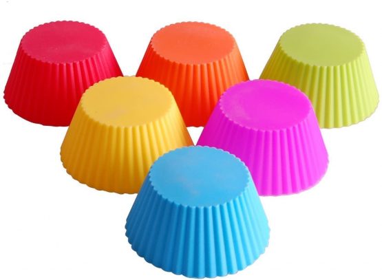 Cupcake Molds IdealHouse 24 Pack Silicone Reusable Baking Cases Muffin Molds Moulds Rainbow Cups for Cakes Ice Creams Puddings - Image 3