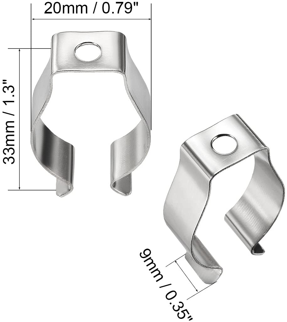 sourcing map T8 U Clips Holder Bracket for LED Light Tube LED Fluorescent Tube Replacement Mounting Accessories - Image 4
