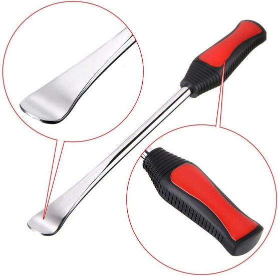 BTSKY Tire Levers Spoon Set - 3 Tire Lever Tool Spoon + 2 Wheel Rim Protectors Tool Kit for Motorcycle Bike Car Tire Changing Removing - Image 4