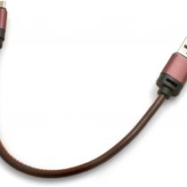 SYSTEM-S 56529159 Micro USB Male to USB 3.0 A (Male) Adaptor and Cable 25 cm Artificial Leather Brown