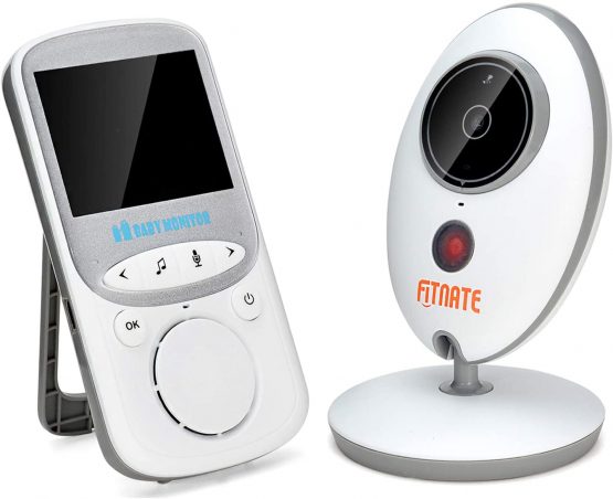 Baby Monitor Wireless Video Baby Monitor with Camera Baby Monitors with Two Way Audio, 2.4 Inch Display, Room Temperature Monitor, Night Vision, 70 Degree Lens