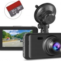 Dash Cam with SD Card Included FHD 1080P Dash Cams for Cars Dash Cameras Record Dash Cam with Night Vision, 170°Wide Angle 3”IPS Screen Dashcam Loop Recording G-sensor Motion Detection Parking Monitor