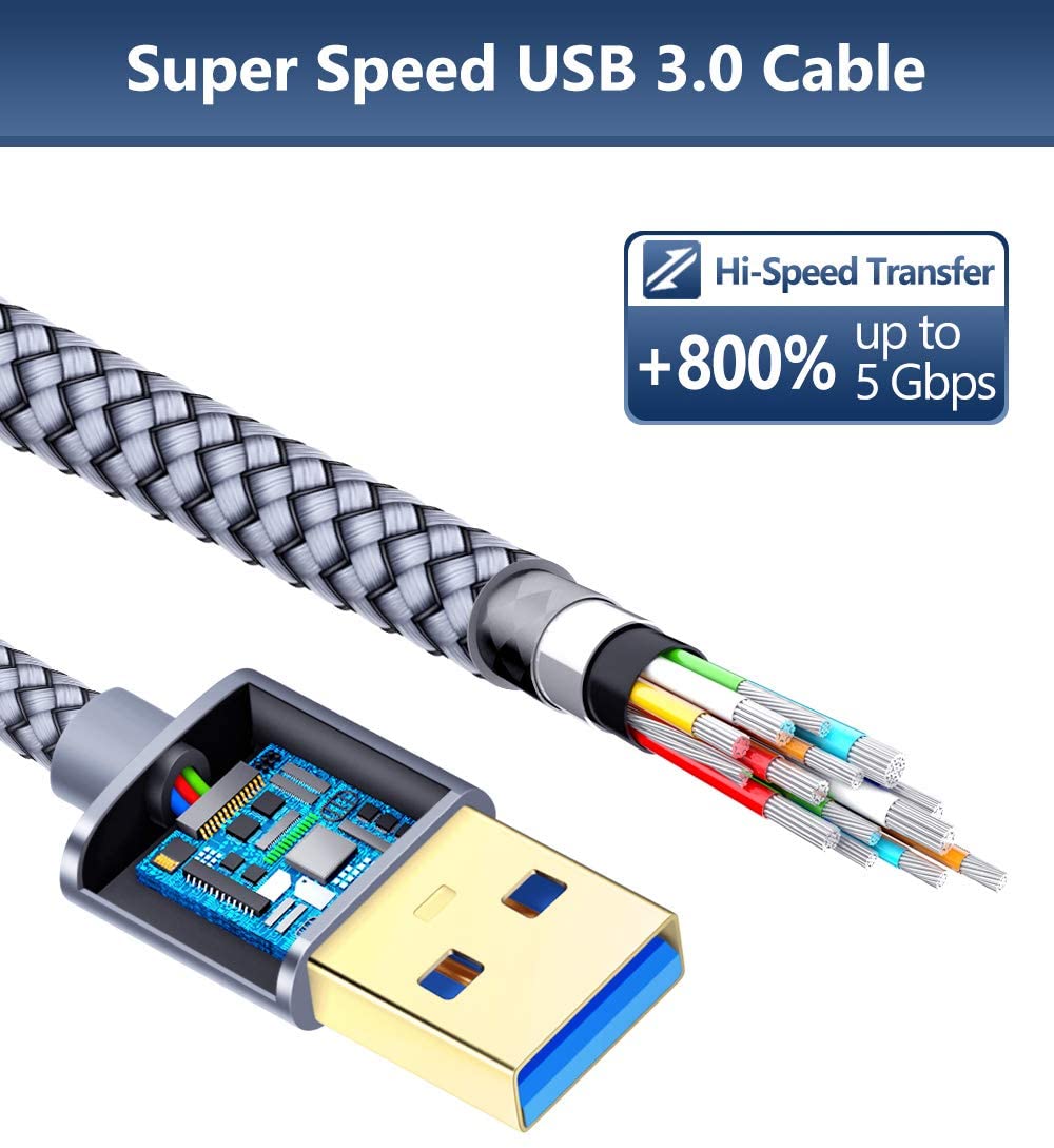 JSAUX USB 3.0 A Male to Male cable - Image 2