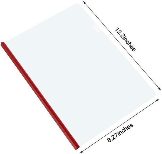 A4 Clear Clip Bar Files Report Project Presentation Slide Binder Folders - Image 3